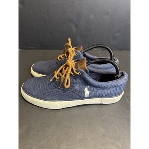 Polo Ralph Lauren Forestmont II Faxon Low Navy Blue Canvas Sneakers 8D